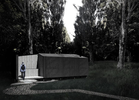 Timber Thresholds and Potbelly Warmth in a Tranquil Meditation Cabin