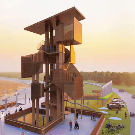 Timber Pavilion Designed for Tsunami Resilience and Community Engagement