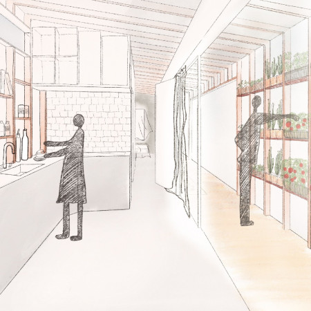 Vertical Gardens and Solar Panels in a Compact Sustainable Dwelling