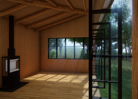 Embracing Serenity with Tongue and Groove Wood Siding and Bi-Folding Efficiency