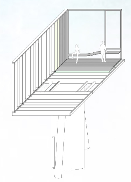 Elevated Viewing Platform with Photovoltaic Facade Uniting Nature and Community