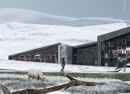 Community Space with Green Buffers and Solar Orientation