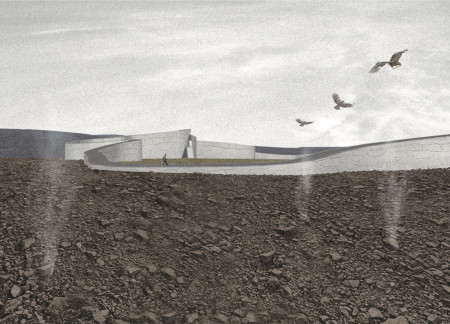 Natural Rock Walkway Connecting Tectonic Features in Iceland