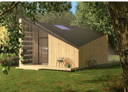 Sculptural Tiny Home with Trapezoidal Fa&ccedil;ades and Multifunctional Spaces