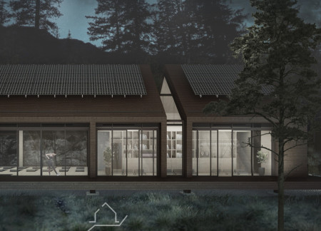 Wood and Green Integration in a Mindful Community Space