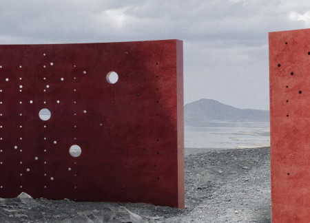 Framing Landscapes with Concrete and Lava Stones for a Unique Viewing Experience