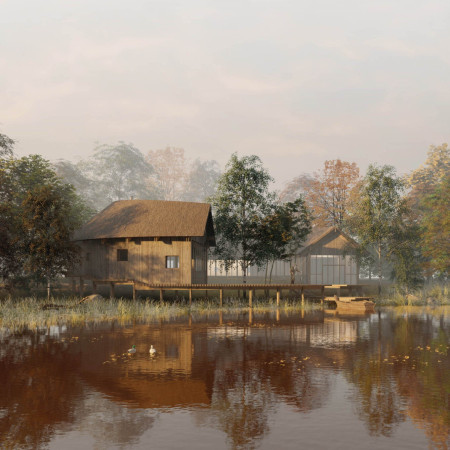 Thatched Roof Community Space with Straw Insulation and Latgallian Influence