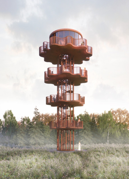 An Experiential Observation Structure Celebrating Urban Views