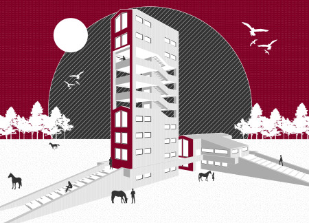 Equestrian Facilities with Community Space and Multi-Level Design