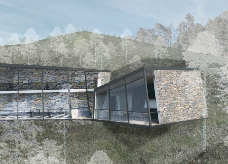 Schist Volumes Embracing Nature in a Mountain Retreat