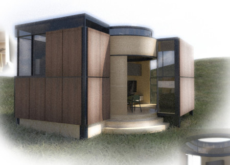 Circular Patio Incorporating Dukta Wood with Flexible Living Spaces