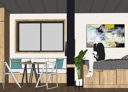 Integrating Plywood and Corrugated Metal in Affordable Urban Housing