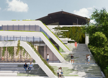 Terraced Green Roofs and Panoramic Glazing in a Sustainable Wine Tasting Venue