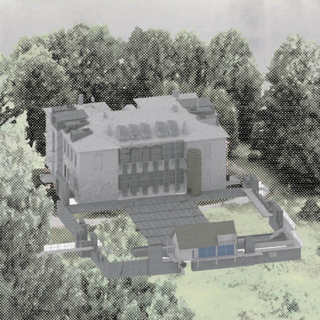 Reed Thatched Community Space with Concrete Foundations