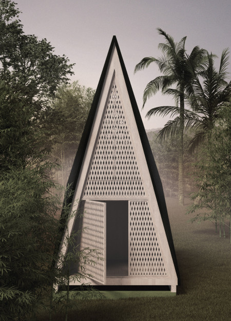 Elevated Bamboo Retreat Emphasizing Nature Integration