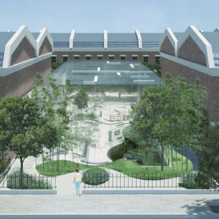 Exploring Light and Shadow Through Glass Blades in Urban Living