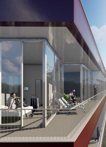 Geothermal Retreat with Anodised Facade Overlooking Expansive Vineyard