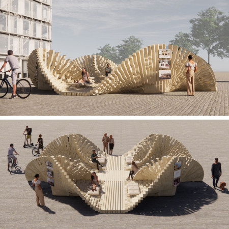 Repurposed CLT Waste Forms Dynamic Community Space
