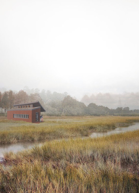 Timber Cabins Merging Nature and Community with Truss Structures