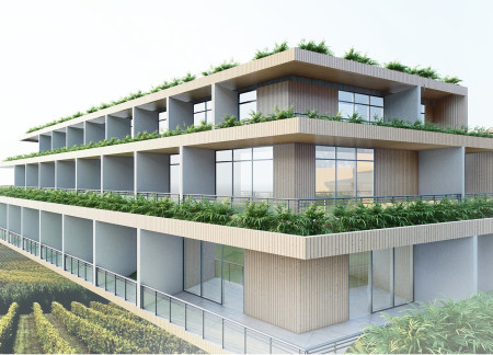 Underground Tunnel Connecting Community Spaces with Sustainable Water Filtration Systems