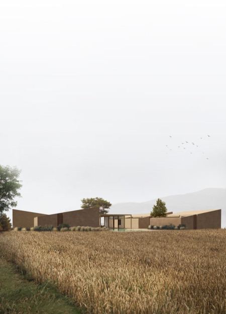 Reclaimed Bricks and Glazed Facades Forming a Rural Retreat
