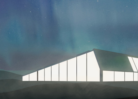 Geothermal Heating and Zinc Cladding in a Greenhouse Dining Experience