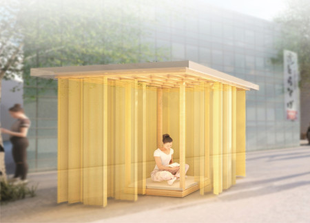 Golden Fabric Sanctuary with Paulownia Structure