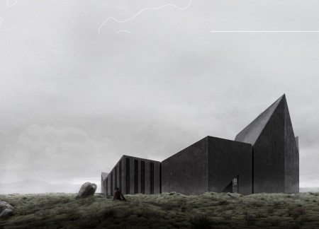 A Functional Museum of Volcanic Heritage with Lava Rock Panels