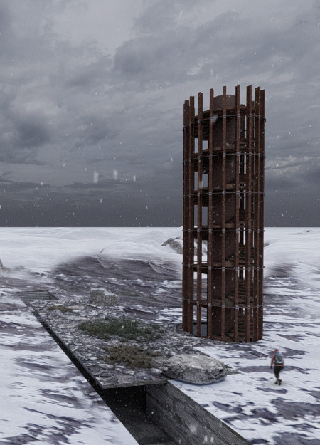 Corroded Metal Structure Embracing Tectonic Forces and Geothermal Access