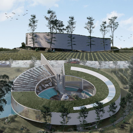 Circular Design Emphasizing Local Resources in Vineyard Guest Houses