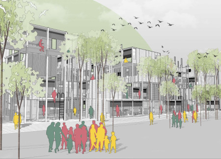 Elevated Living Spaces on Steel Stilts with Timber and Steel Framework