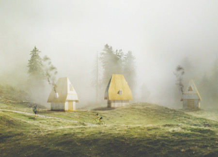 A Sustainable EuroVelo Rest Stop with Regional Roof Forms