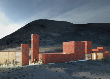 Geothermal Spaces with Thermal-Resistant Forms in Volcanic Landscapes