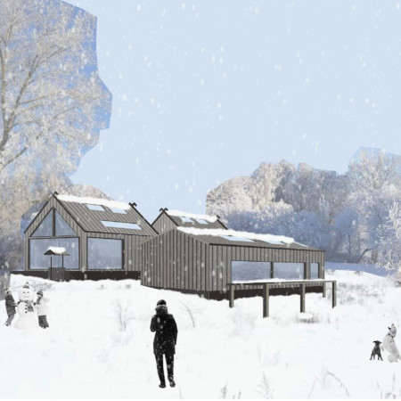 Timber Framework and Courtyard Living in a Modern Latvian Homestead