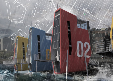 Tidal Energy Homes Elevated on Adjustable Legs with Structural Insulated Panels