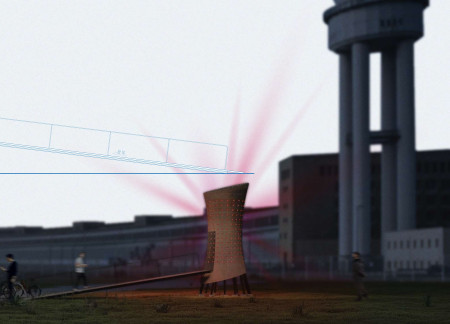 Corten Steel Curvature Enveloping a Community Space