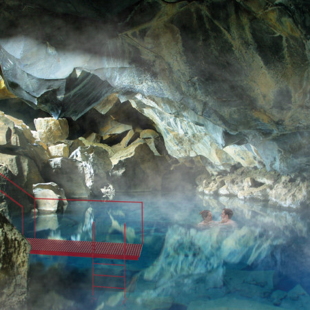 Spiral Structure of Corrugated Metal and Timber Integrating Geothermal Sustainability Amidst Iceland's Natural Landscape