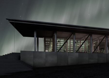 Vertical Blade Walls and Timeless Timber in a Green Oasis Setting