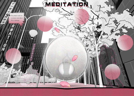 Translucent Shell with Flexible Openings for Meditation Retreat