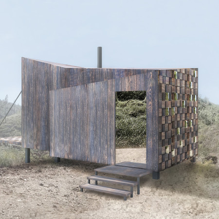 Reflective Glass and Natural Wood Cabin Retreat Designed for Mindfulness