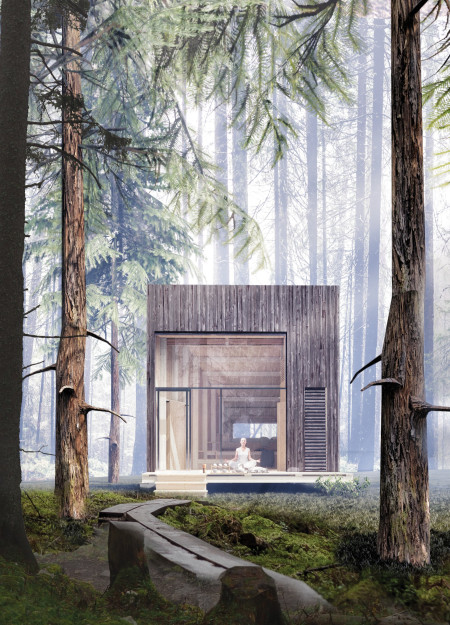 A Mindful Cabin Retreat with a Rainwater Collection System