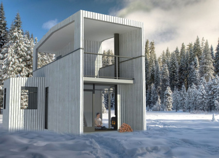 Subterranean Meditation Spaces in a Wood and Glass Retreat