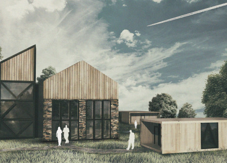 Elevated Silence Chamber Within a Rustic Stone Retreat