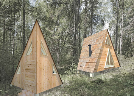 Triangular Geometry in Sustainable Timber Cabins for Quiet Reflection