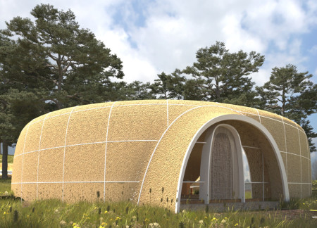 Light Wall Home with Straw Roof for Enhanced Safety