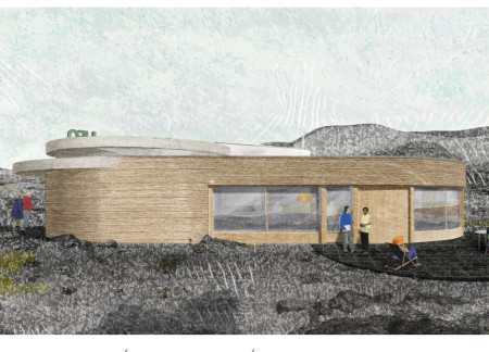 Rammed Earth Pavilion with Spherical Core Enhancing Community Engagement