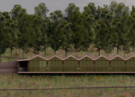 Stone Walls and Timber Planks in a Serene Valley Yoga House