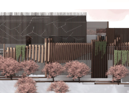 Olive Wood Louvres Shaping Community Spaces in Spanish Landscape