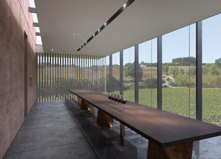 Passive Cooling Through Stucco and Steel in a Vineyard Pavilion