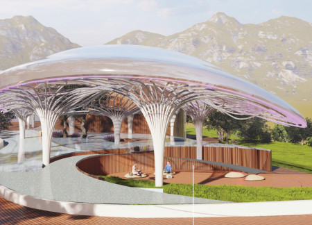 Glass Panels and Passive Ventilation in a Community-Oriented Artist Residence